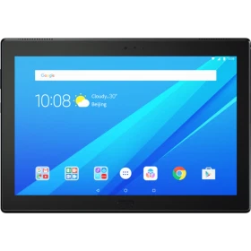 Lenovo Tab4 10 Plus TB-X704L siyah tablet; 2 GB 16 GB 4G, ön panel ekranı açık