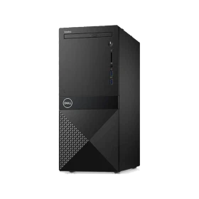 Dell Vostro 3671 N113VD3671EMEA01_W siyah kule tipi masaüstü bilgisayar kasası görünümü