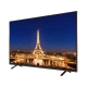Grundig Paris 49 CLX 8675 BP Ultra HD 4K LED televizyon, siyah çerçevesiyle Eyfel Kulesi görüntüsü gösteriyor