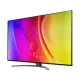 LG 55NANO846QA Ultra HD 4K LED televizyon, renkli soyut ekran görüntüsüyle önden görünüm