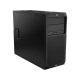 HP Z2 Tower G4 1R4T4ES07 siyah masaüstü bilgisayar kasası, ön panel ve havalandırma ızgarası görünümü