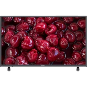 Grundig Napoli 55 GCU 7855 AP Ultra HD 4K LED TV, ekranda kırmızı kiraz görüntüsüyle önden görünüm