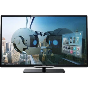 Philips 32PFL4258K Full HD LED TV ekranda uzay/robot temalı arayüz ile vitrin sunumu, genel renk