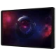 Lenovo Legion 12 GB 256 GB beyaz oyuncu tablet ekranında uzay temalı arayüz ve dairesel ışık simgesi