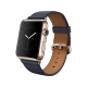 Apple Watch Edition 42 mm, pembe altın kasalı, gece mavisi klasik tokalı kayışlı akıllı saat