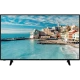 SEG 58SBU710 Ultra HD 4K LED televizyon, ekranda sahil kasabasını gösteren manzara ile önden görünüm