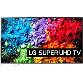 LG 65SK9500PLA Ultra HD 4K LED televizyon; ekranda canlı renkler ve LG Super UHD TV yazısı