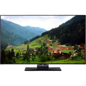 SEG 48SNB8500 Full HD LED televizyon, ekranda yeşil dağlar ve köy manzarası gösteriliyor