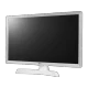 LG 24TL510U-WZ HD Ready LED Televizyon, genel renkli siyah ekran ve beyaz standlı düz panel görünümü