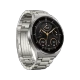 Huawei Watch GT 3 Pro titanyum kayışlı akıllı saat, siyah kadran ve metalik titanyum renkli tasarım