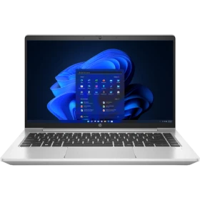 HP ProBook 440 G9 6S750EA gümüş renkli ultrabook laptop; açık ekranda Windows arayüzü görünüyor.