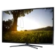 Samsung 75F6470 75 inç Full HD FHD LED televizyon; çerçevesi siyah, gün batımı manzara ekranı açık