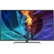 Philips 55PUK6400 Ultra HD 4K LED televizyon; çeşitli renkli manzara ekran görüntüsü, genel siyah tasarım