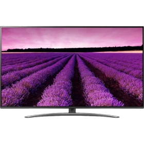 LG 55SM8200PLA Ultra HD 4K LED televizyon ön ekranı, lavanta tarlası manzarasıyla görünüyor