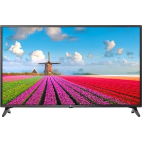 LG 49LJ610V 49 inç Full HD LED televizyon, önünde canlı çiçek tarlası manzarası gösterimi