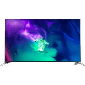 Philips 55PUS9109 Ultra HD 4K LED televizyon; ekranda renkli uzay sahnesi, genel renkli TV görünümü