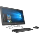 HP 24-e013nt 2WE10EA masaüstü bilgisayar, siyah monitör, klavye ve fareyle birlikte