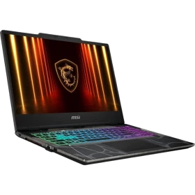 MSI Cyborg 15 B13WEKG-613XTR012 siyah oyuncu laptop, RGB aydınlatmalı klavye ve ejderha amblemi ekranda.