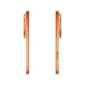 Turuncu Oppo Find X9 Ultra akıllı telefonun yan profili, ince gövde ve çıkıntılı kamera modülü detayı