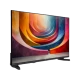 Vestel 40FT9740 Full HD LED televizyon, renkli soyut ekranı ve ince siyah çerçevesiyle önden görünüm