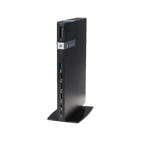 Asus E210-B0630 siyah masaüstü bilgisayar, dikey kompakt tasarım ve ön panelde USB bağlantıları