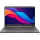 HP 250 G10 9G1E4ET002 koyu gri iş ve ofis laptopu, renkli dalga ekranıyla vitrinde gösteriliyor