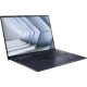 Asus ExpertBook B9 OLED B9403CVAR-C73211TBB0D siyah ultrabook laptop, ekran açılı görünüm ve klavye detayları