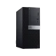 Dell OptiPlex 5070 siyah masaüstü bilgisayar kasası, ön paneli ve bağlantı noktalarıyla önden görünüyor