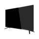 Beko B43L 5845 4B Full HD FHD TV, siyah ekranlı televizyonun önden ve yandan görünümü