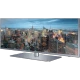 Samsung 55JU6410 Ultra HD 4K LED televizyon ekranında şehir manzarası, genel renk şık tasarım
