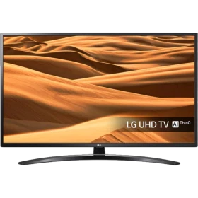 LG 55UM7400PLB Ultra HD 4K LED televizyon, ince siyah çerçeve ve altın dalga ekran görünümü