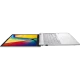 Asus Vivobook Go 15 E1504FA-NJ115 BT20 gümüş laptop; açık ekran ve klavye görünümüyle iş kullanımı için uygun