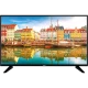 Vestel 43F8401 Full HD LED TV, renkli liman manzarası gösteren siyah ekranlı televizyon