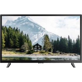 Sunny SN32DIL13 0216 HD Ready HD TV, siyah çerçeveli televizyon ve dağ manzarası yayını