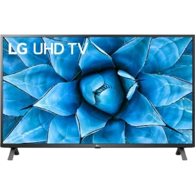 LG 43UN73006LA Ultra HD 4K LED televizyon; ekranda mavi çiçek görseli, genel renk.