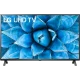 LG 43UN73006LA Ultra HD 4K LED televizyon; ekranda mavi çiçek görseli, genel renk.