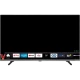 Vestel 43U9700 Ultra HD 4K siyah LED televizyon, akıllı TV menüsü ve ayaklı tasarımıyla önden görünüm