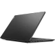 Siyah Lenovo V15 G4 83A100NSTX ATL58 iş ve ofis laptopu, yarı açık kapağıyla yandan görünüm