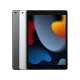 Apple iPad 9, 3 GB RAM, 256 GB depolama, 4G bağlantılı gümüş tablet ön yüz ve arka kapak görünümü