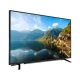 Arçelik A49L 8840 5B Ultra HD 4K LED televizyon, siyah çerçevesinde dağ ve göl manzarası gösteriyor