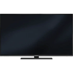 Grundig Boston 40 CLE 7660 AP Full HD LED televizyon, siyah ekranı ve ayaklı tasarımıyla önden görünüm