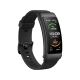 Huawei TalkBand B6 siyah akıllı bileklik, renkli sağlık ve aktivite ekranıyla önden görünüm