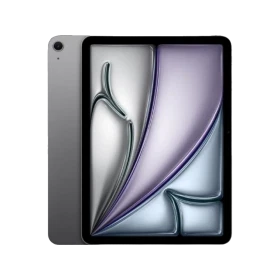 Apple iPad Air M4 Wi-Fi + Cellular 128 GB 5G gri, 11 inç ekranlı tablet görünüyor.