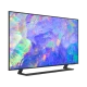 Samsung 43CU8500 43 inç Ultra HD 4K LED TV ekranında renkli görüntü, genel siyah tasarım