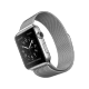 Apple Watch 42 mm gümüş paslanmaz çelik kasa ve Milano Loop kordonlu akıllı saat görünümü