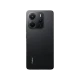 Siyah Xiaomi Redmi Note 14 5G akıllı telefonun arka yüzü, üçlü kamera modülü ve flaş detayı
