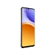 Altın Vivo Y21 5G akıllı telefon, kavisli ekranı mavi-turuncu arayüz ile önden görünüyor