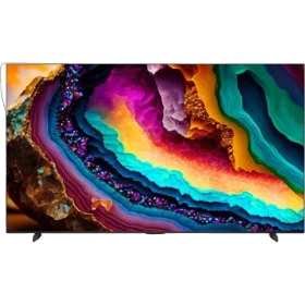 TCL 98P745 Ultra HD 4K LED TV, canlı renkli görüntü ekranında geniş manzara içerik gösteriyor