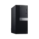 Dell OptiPlex 7070 N003O7070MT_W siyah masaüstü bilgisayar kasası, ön paneli ve bağlantı noktalarıyla.