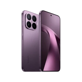 Mor renkli Xiaomi 17T Pro akıllı telefon, ince çerçeveli ekranı ve büyük arka kamera modülüyle önden ve arkadan görünüm